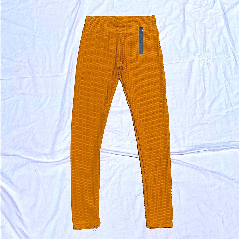 New Mix Textured Knit Leggings, Size S